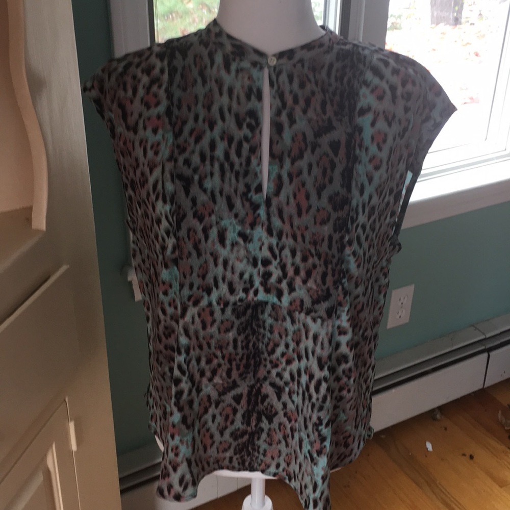 J. Crew beautiful green/pink animal print pattern